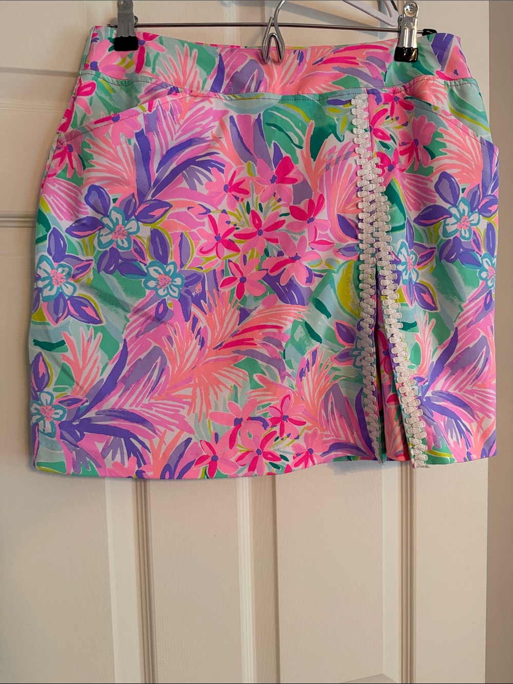 Lilly Pulitzer Hot Pink Athletic Skort with Gold Logo